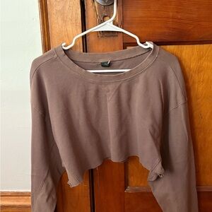 Target Long Sleeve Cropped Sweatshirt